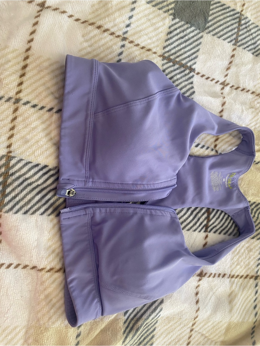 tek gear Front-Zip Lavender Sports Bra